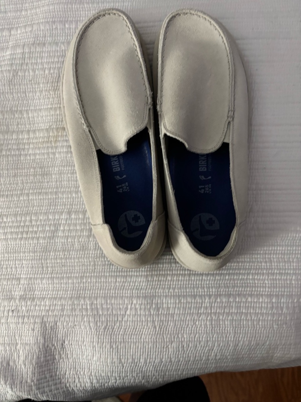 Birkenstock Women's Cream Slip-On Loafers - Picture 6 of 11